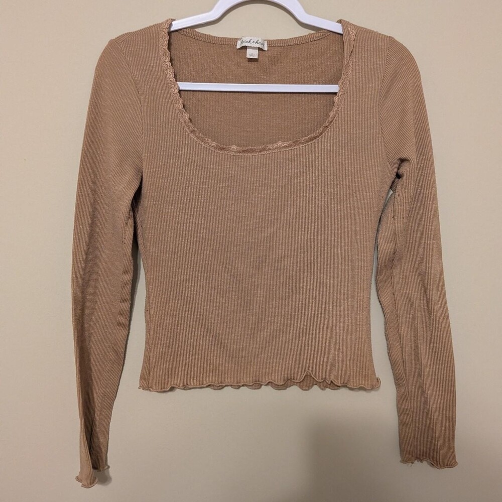 Derek Heart Women's Tan and Brown Shirt